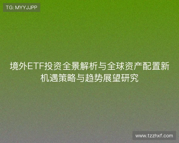 境外ETF投资全景解析与全球资产配置新机遇策略与趋势展望研究 境外ETF投资全景解析与全球资产配置新机遇策略与趋势展望研究